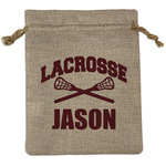 Lacrosse Burlap Gift Bag (Personalized)