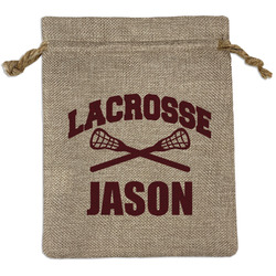 Lacrosse Burlap Gift Bag (Personalized)