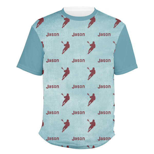Custom Lacrosse Men's Crew T-Shirt - Medium (Personalized)
