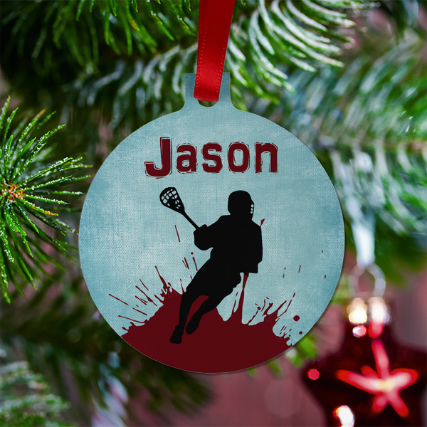 Lacrosse Metal Ball Ornament - Lifestyle