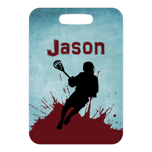 Lacrosse Metal Luggage Tag - Front Without Strap