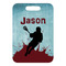 Lacrosse Metal Luggage Tag - Front Without Strap