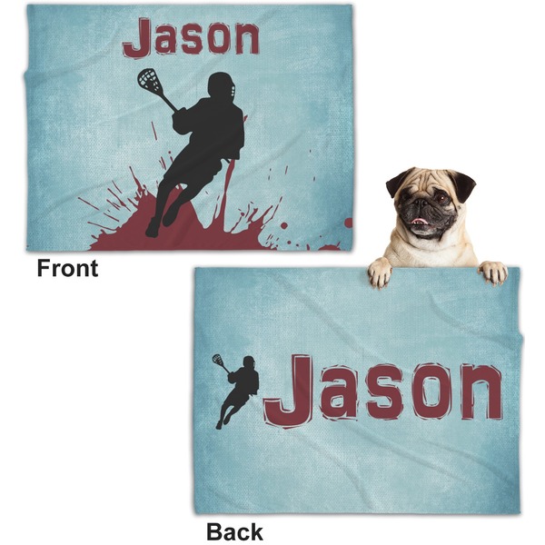 Lacrosse Microfleece Dog Blanket - Regular - Front & Back