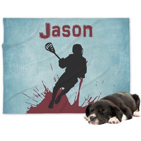 Custom Lacrosse Dog Blanket - Regular (Personalized)