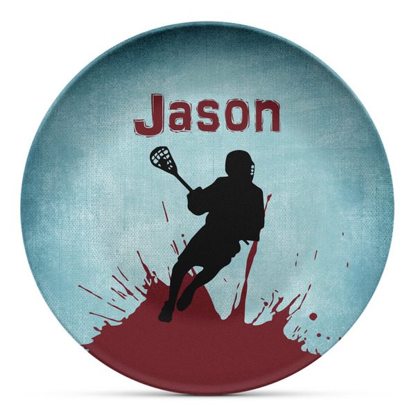 Custom Lacrosse Microwave Safe Plastic Plate - Composite Polymer (Personalized)