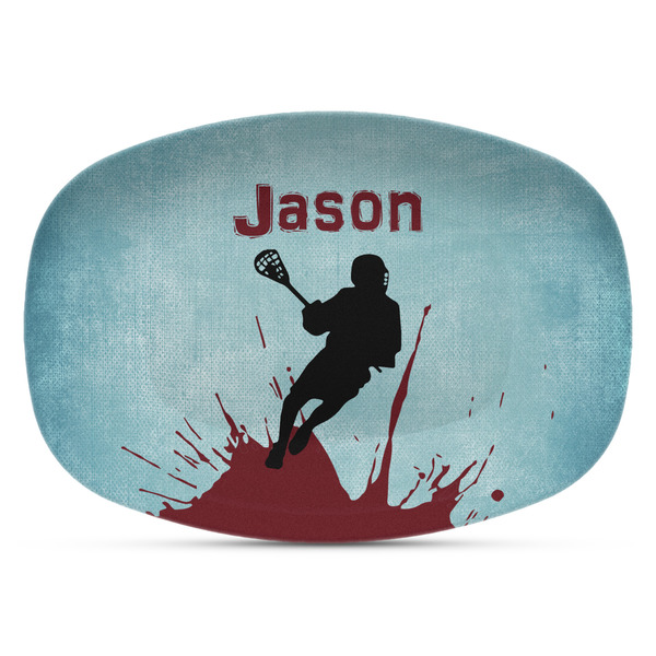 Custom Lacrosse Plastic Platter - Microwave & Oven Safe Composite Polymer (Personalized)
