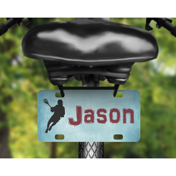 Lacrosse Mini License Plate on Bicycle