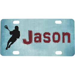 Lacrosse Mini / Bicycle License Plate (4 Holes) (Personalized)