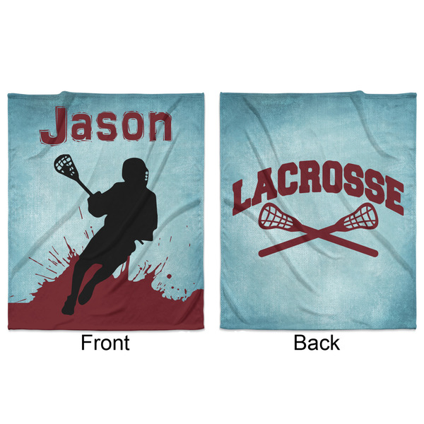 Lacrosse Minky Blanket - 50"x60" - Double Sided - Front & Back