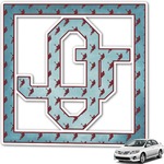 Lacrosse Monogram Car Decal (Personalized)