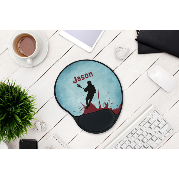 Lacrosse Mouse Pad with Wrist Rest - LIFESYTLE 1
