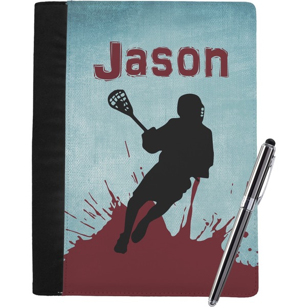 Custom Lacrosse Notebook Padfolio - Large w/ Name or Text