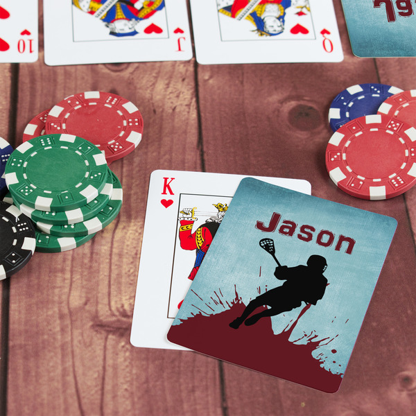 Lacrosse On Table with Poker Chips