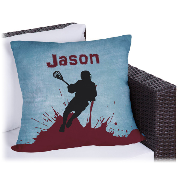 Custom Lacrosse Outdoor Pillow (Personalized)