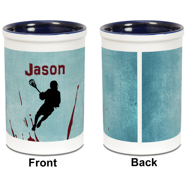 Lacrosse Pencil Holder - Blue - approval