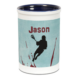 Lacrosse Ceramic Pencil Holders - Blue