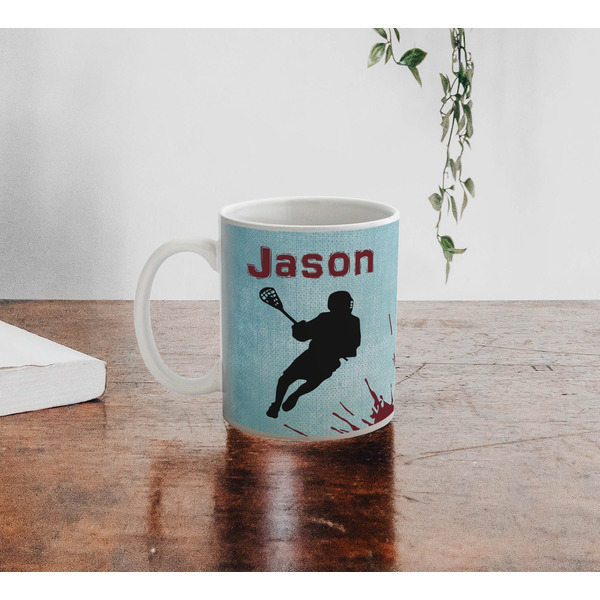 Lacrosse Personalized Coffee Mug - Lifestyle