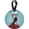 Lacrosse Personalized Round Luggage Tag