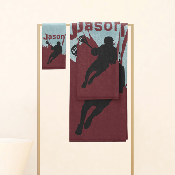 Lacrosse Personalized Towel Set
