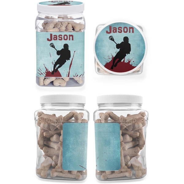Lacrosse Pet Treat Jar - Multiple Angles