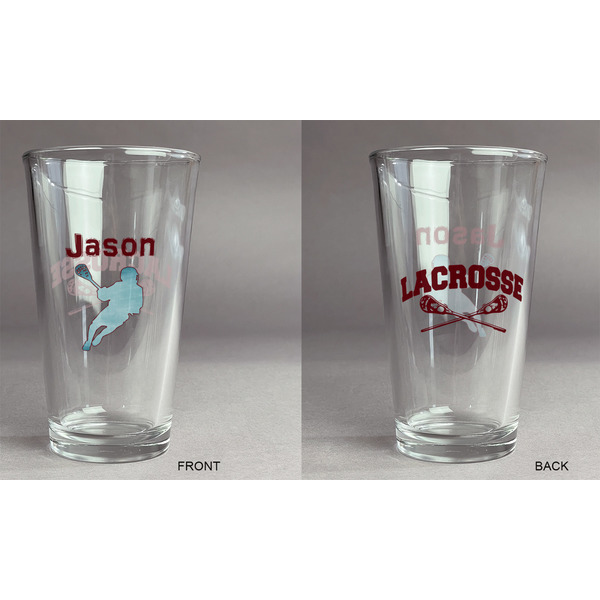 Lacrosse Pint Glass - Two Content - Approval