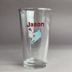 Lacrosse Pint Glass - Full Color Logo (Personalized)