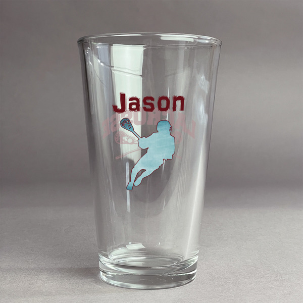 Custom Lacrosse Pint Glass - Full Color Logo (Personalized)
