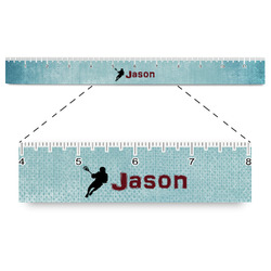 Lacrosse Plastic Ruler - 12" (Personalized)