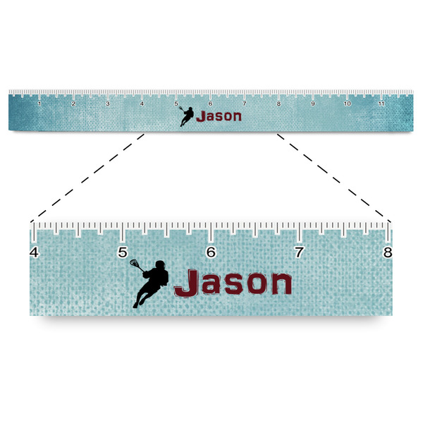 Custom Lacrosse Plastic Ruler - 12" (Personalized)