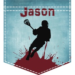 Lacrosse Iron On Faux Pocket (Personalized)