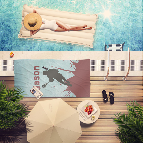 Lacrosse Pool Towel Lifestyle