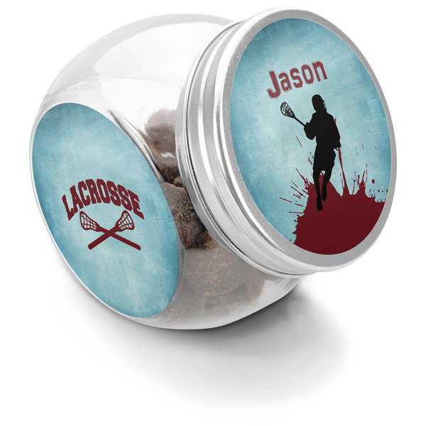 Custom Lacrosse Puppy Treat Jar (Personalized)