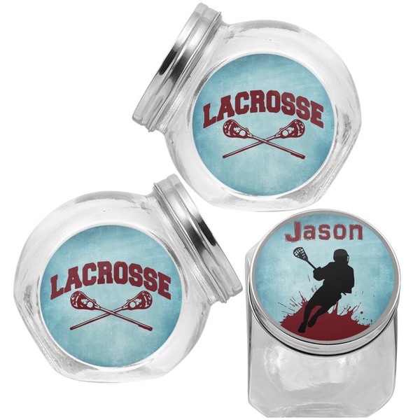 Lacrosse Puppy Treat Jar - Top Left Right