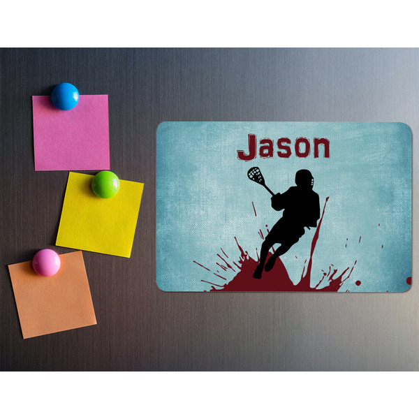 Lacrosse Rectangular Fridge Magnet - LIFESTYLE