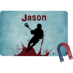 Lacrosse Rectangular Fridge Magnet (Personalized)