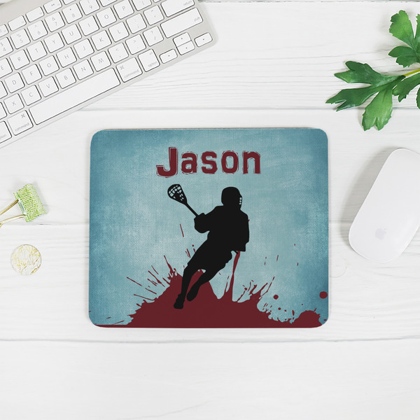 Lacrosse Rectangular Mouse Pad - LIFESTYLE 2