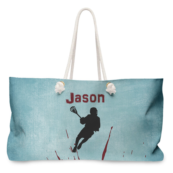 Custom Lacrosse Large Tote Bag with Rope Handles (Personalized)