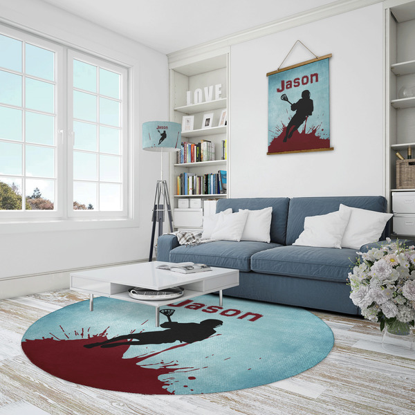 Lacrosse Round Area Rug - IN CONTEXT