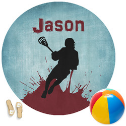 Lacrosse Round Beach Towel (Personalized)