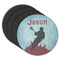 Lacrosse Round Rubber Backed Coasters - Set of 4 (Personalized)