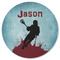 Lacrosse Round Rubber Backed Coaster (Personalized)