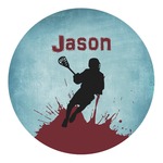 Lacrosse Round Decal (Personalized)