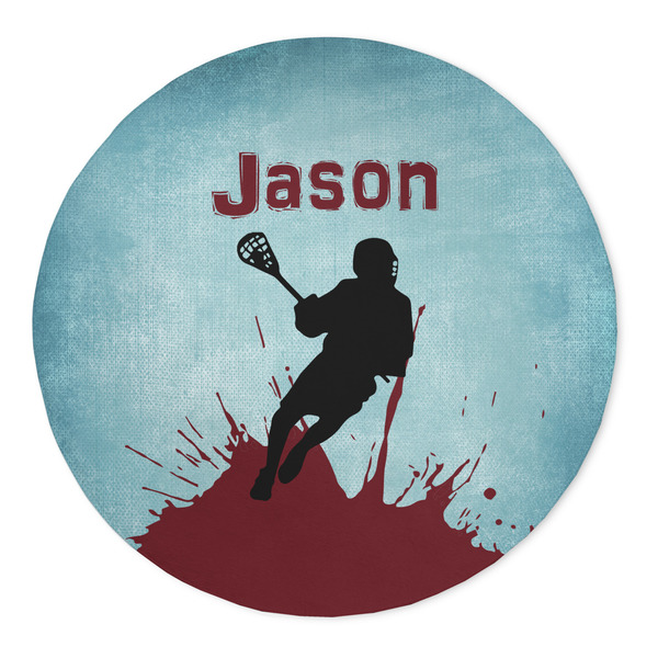Custom Lacrosse 5' Round Indoor Area Rug (Personalized)