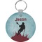 Lacrosse Round Plastic Keychain (Personalized)