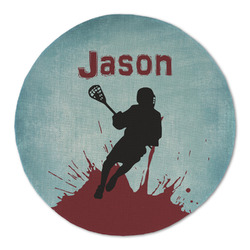 Lacrosse Round Linen Placemat (Personalized)