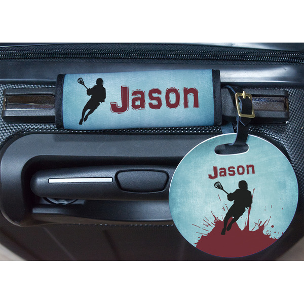 Lacrosse Round Luggage Tag & Handle Wrap - In Context