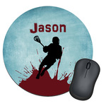 Lacrosse Round Mouse Pad (Personalized)