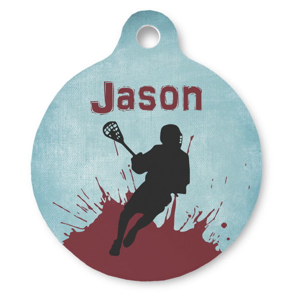 Custom Lacrosse Round Pet ID Tag (Personalized)