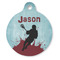 Lacrosse Round Pet ID Tag - Large - Front