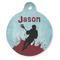 Lacrosse Round Pet ID Tag - Large (Personalized)
